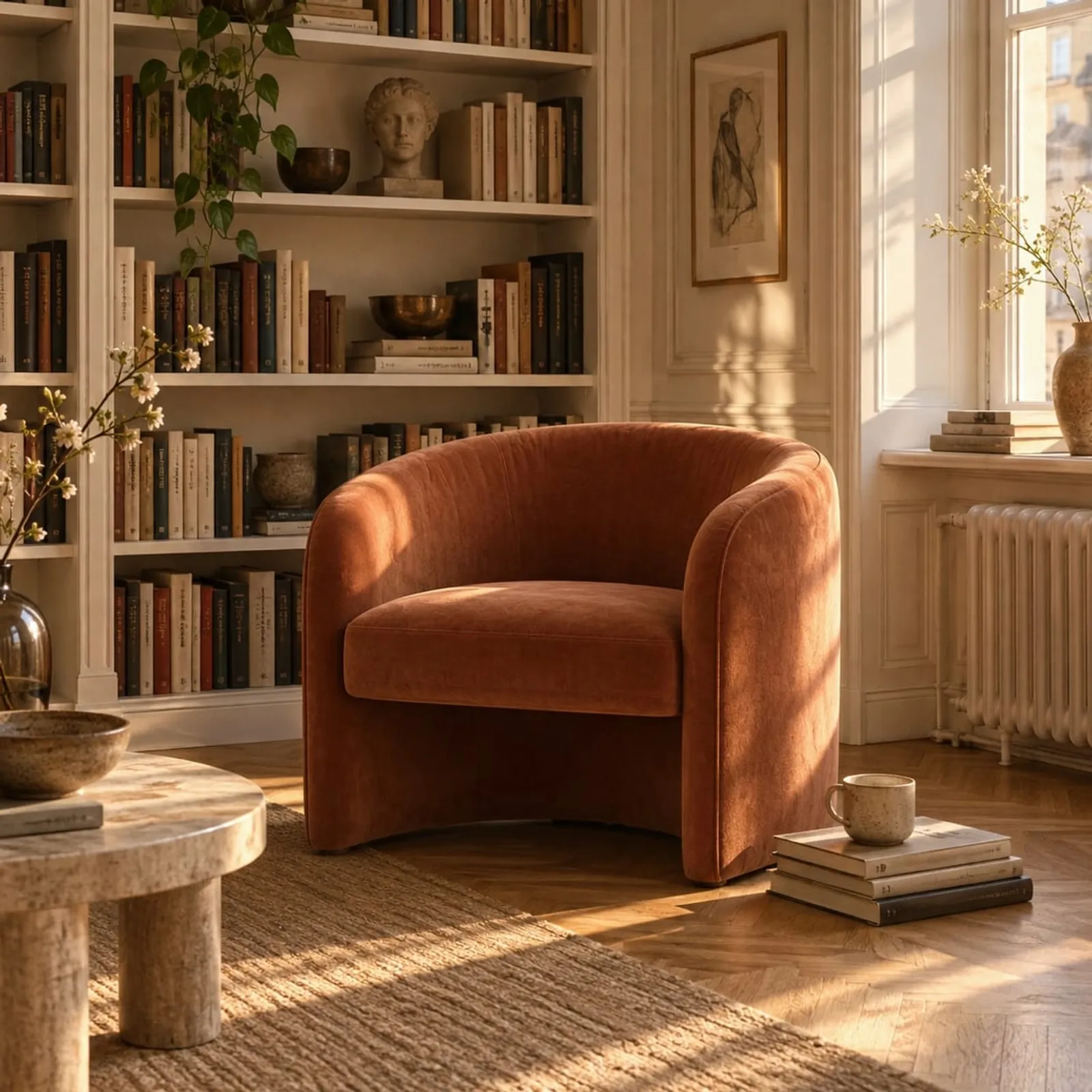 Fauteuil Hägg en velours - image 2