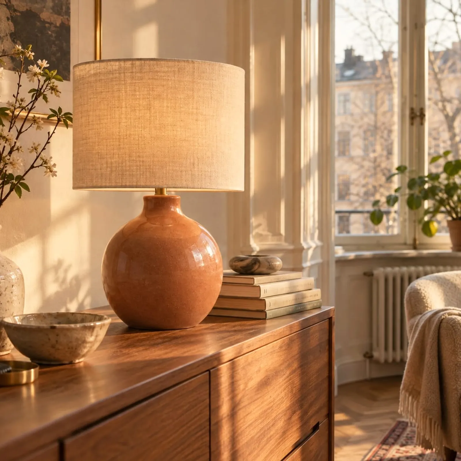 Lampe de table Fjäll terracotta III - image 3