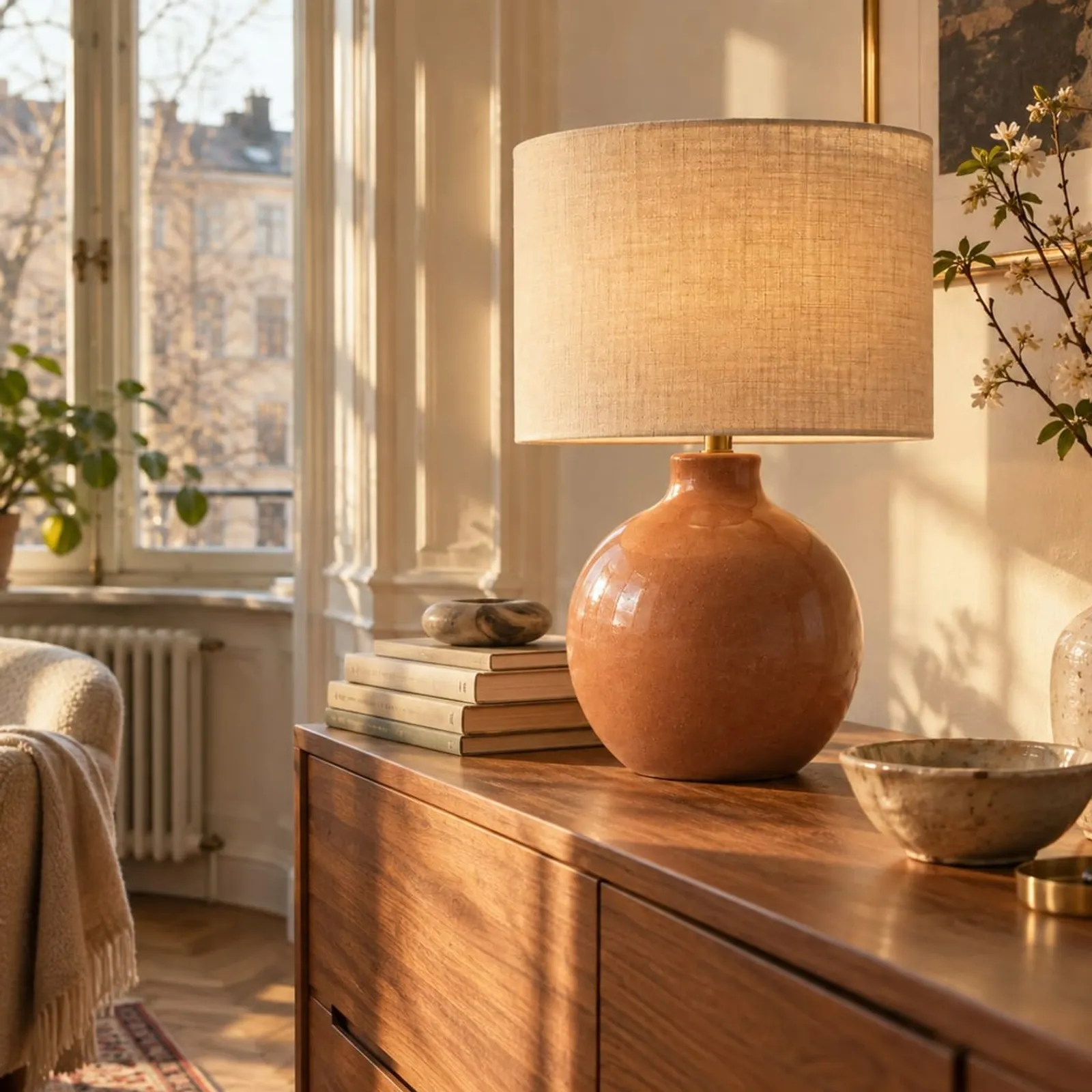 Lampe de table Hedern ocre - image 2