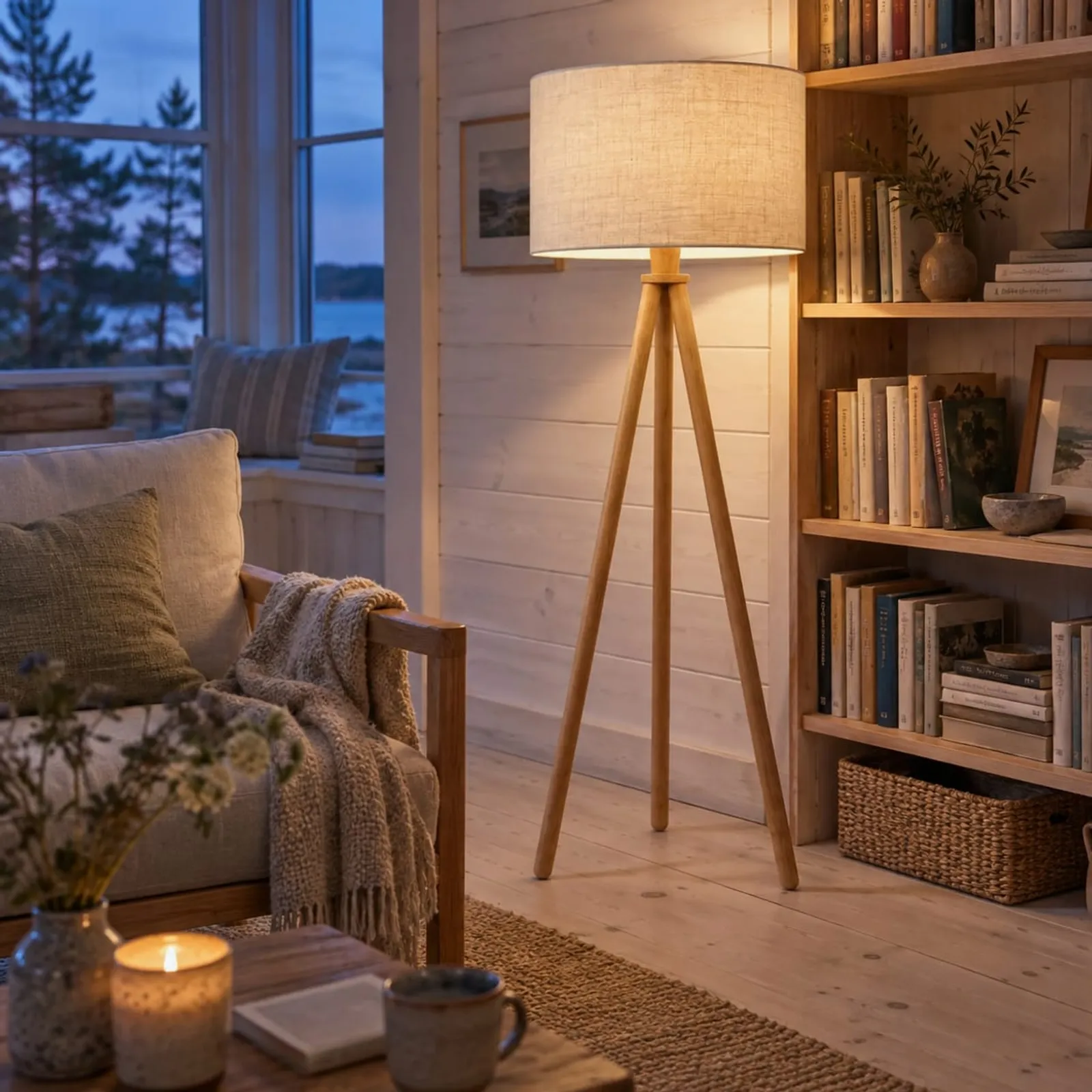 Golvlampa Råg Natur - bild 3