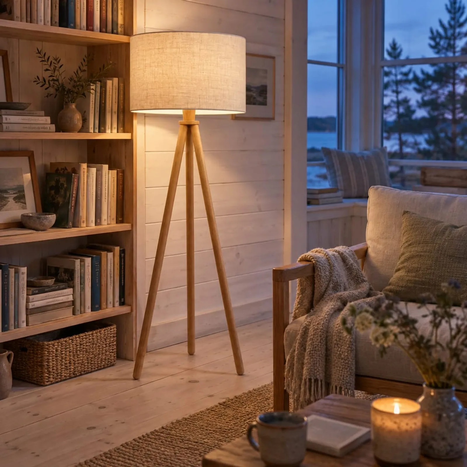 Lampadaire Linet naturel V - image 3
