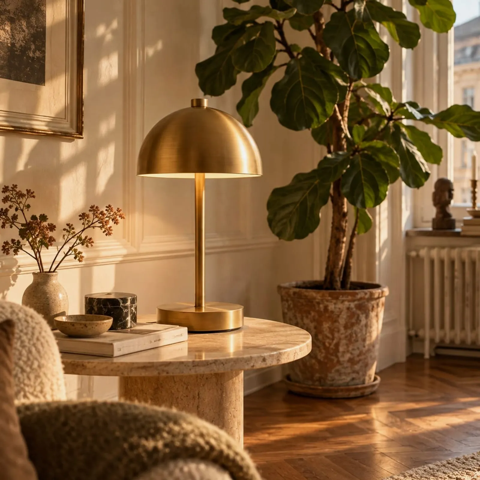 Lampe de table Skogen ocre - image 2