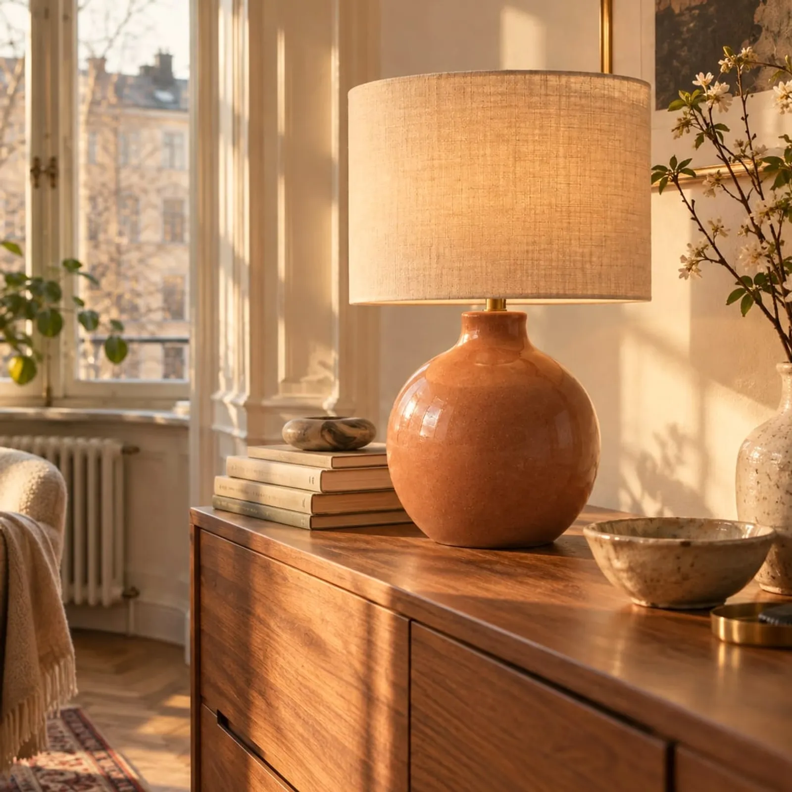 Lampe de table Strand ocre - image 2