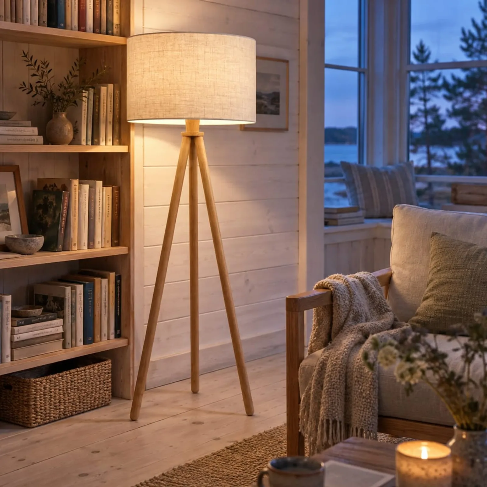Lampadaire Linet naturel II - image 3