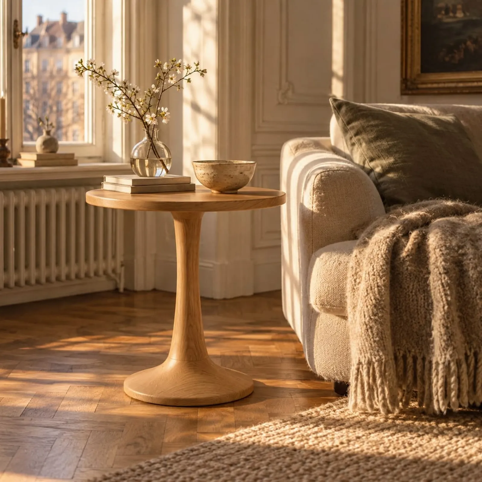 Table d’appoint Fors blanc craie - image 2