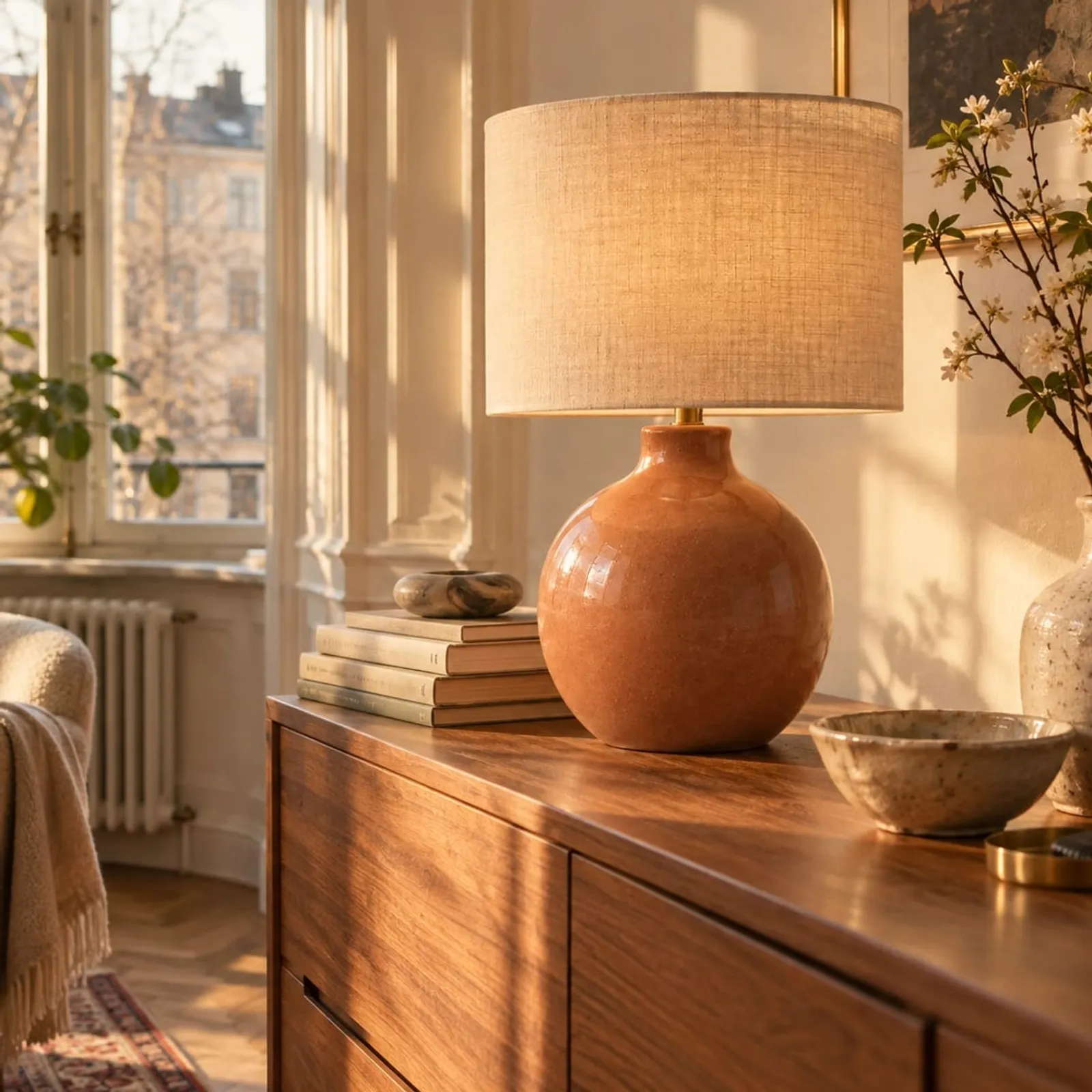 Bordslampa Slån Stengods - bild 2