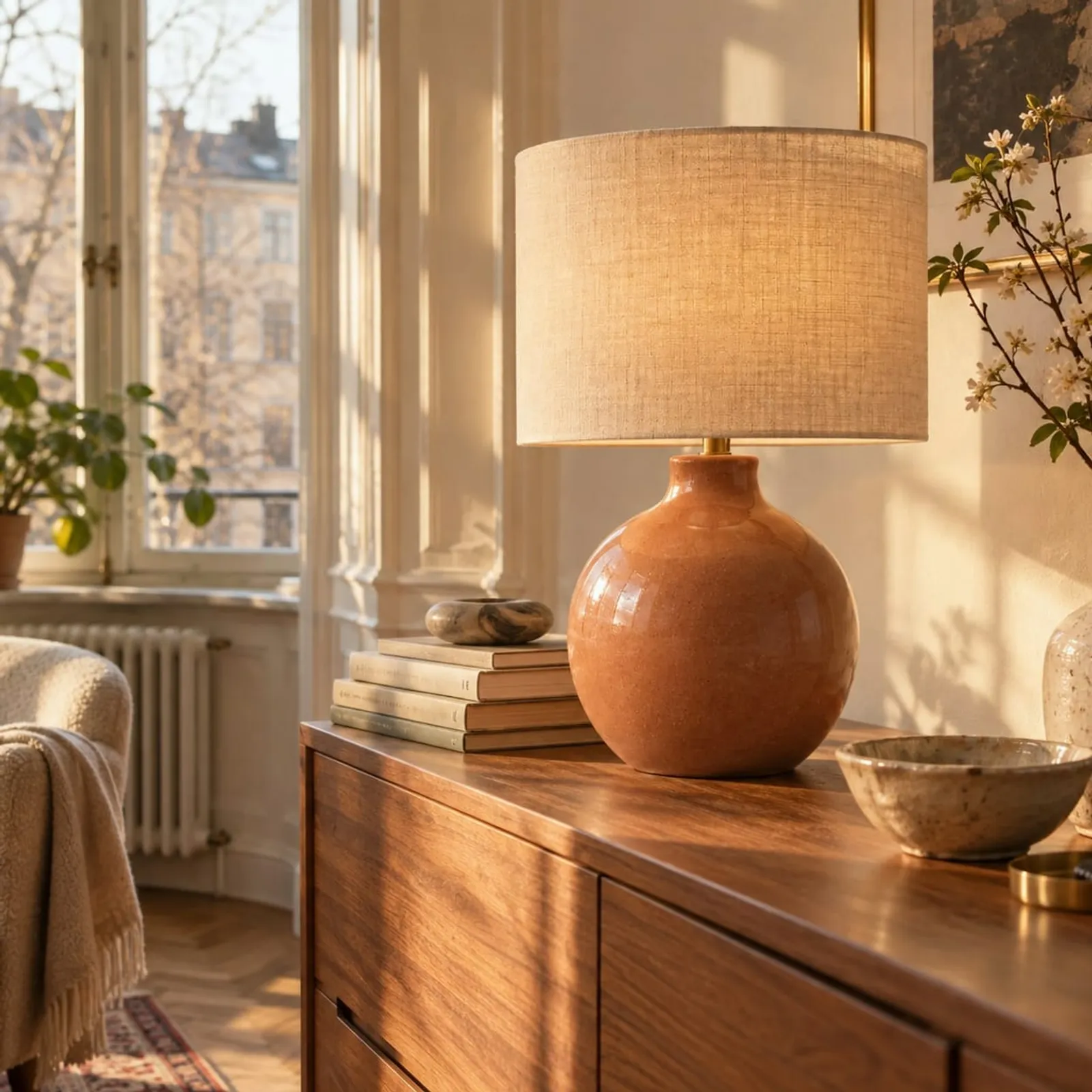 Lampe de table Hedern ocre II - image 2