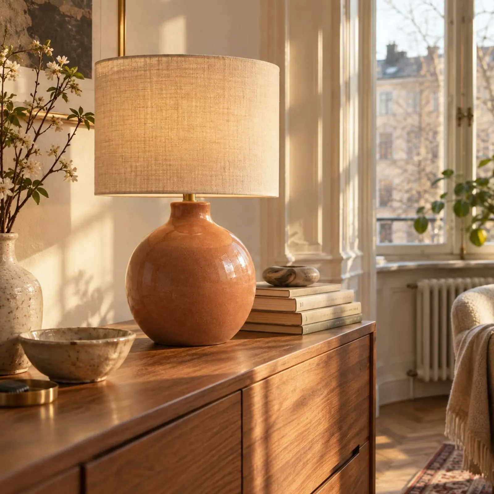 Lampe de table Fors blanc craie - image 2