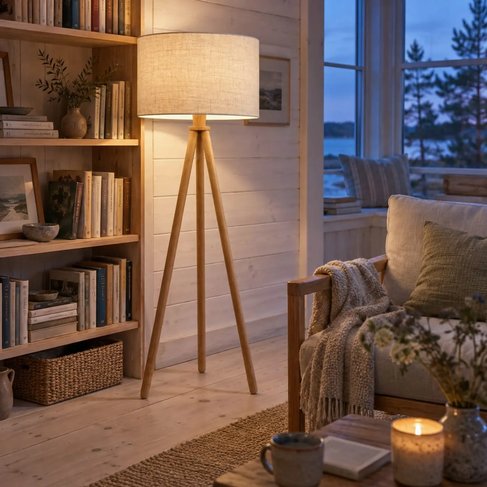 Golvlampa Hassel Natur V - bild 3