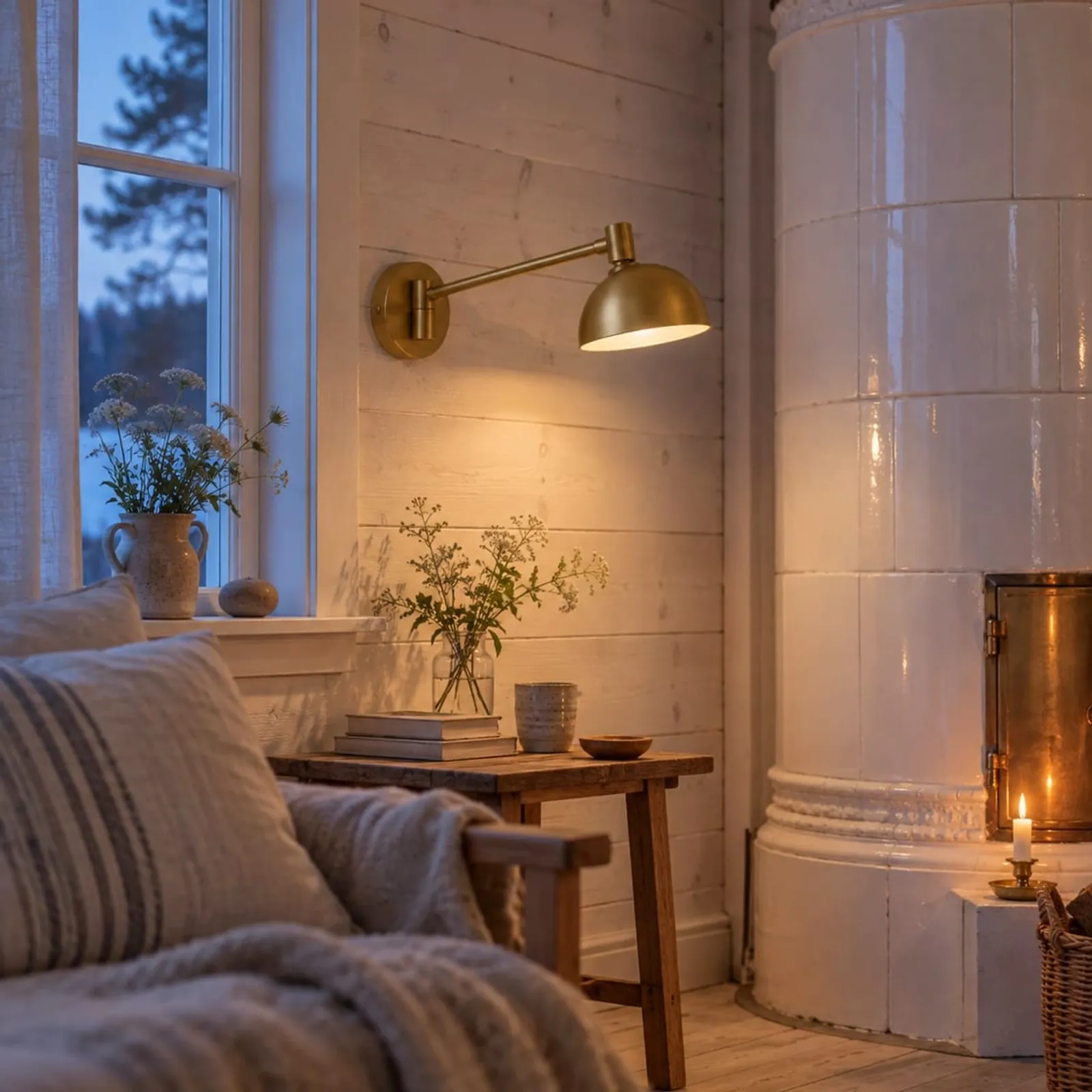 Vägglampa Hedern Mässing - bild 2