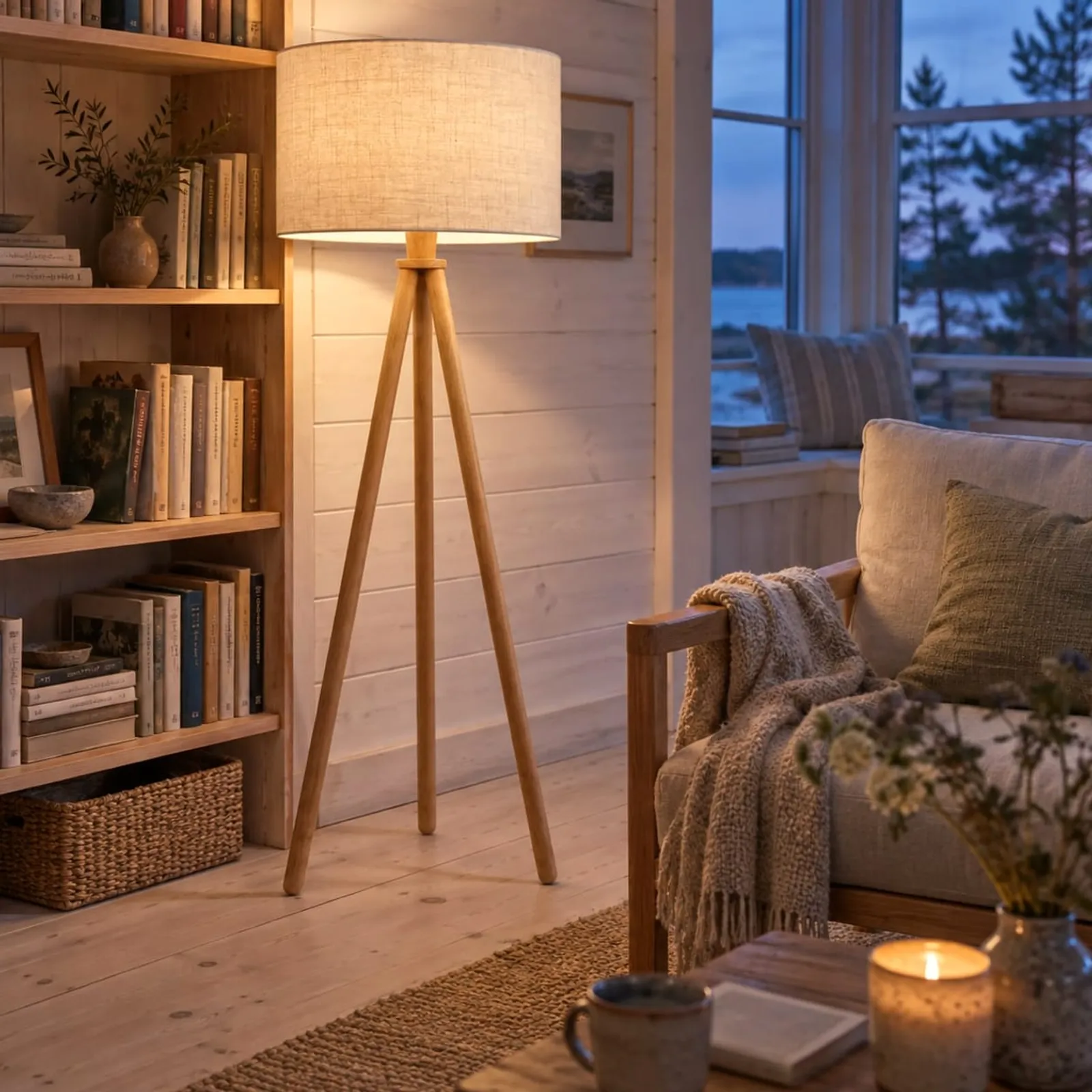 Lampadaire Enen en chêne - image 3