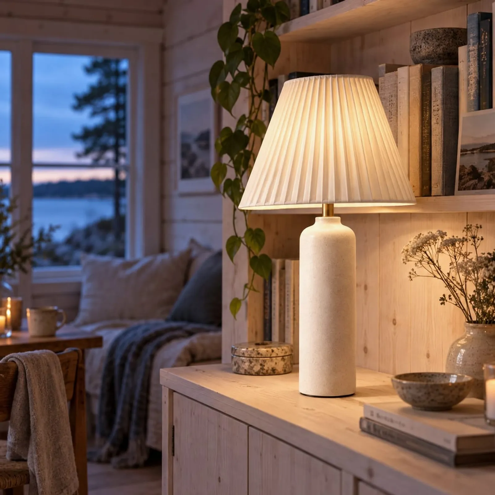 Lampe de table Tjärn blanc craie - image 2