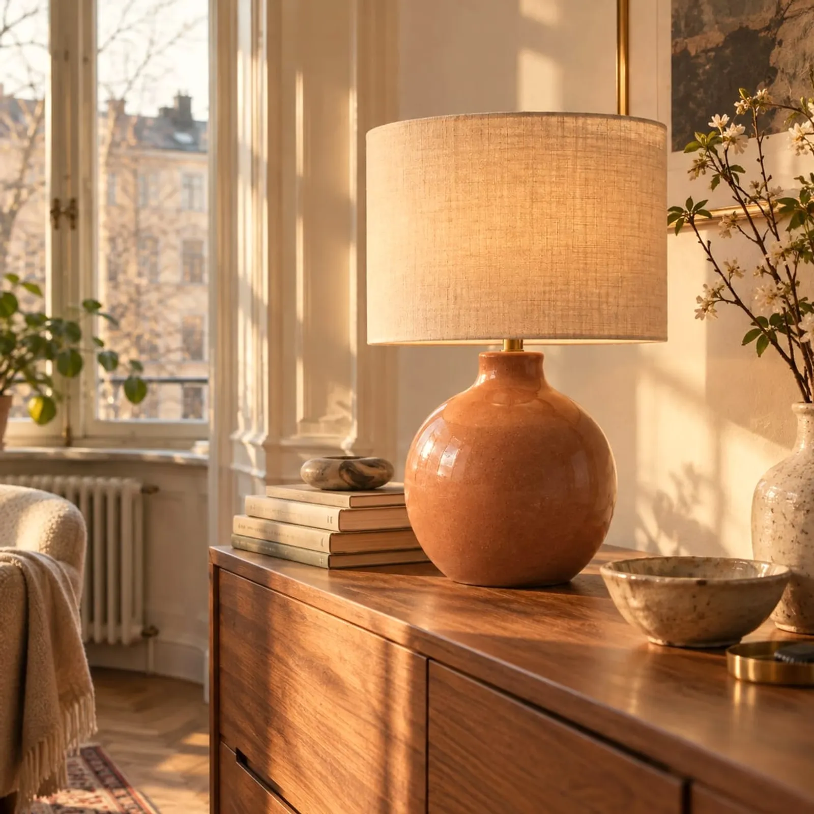 Bordslampa Kvarn Stengods - bild 2