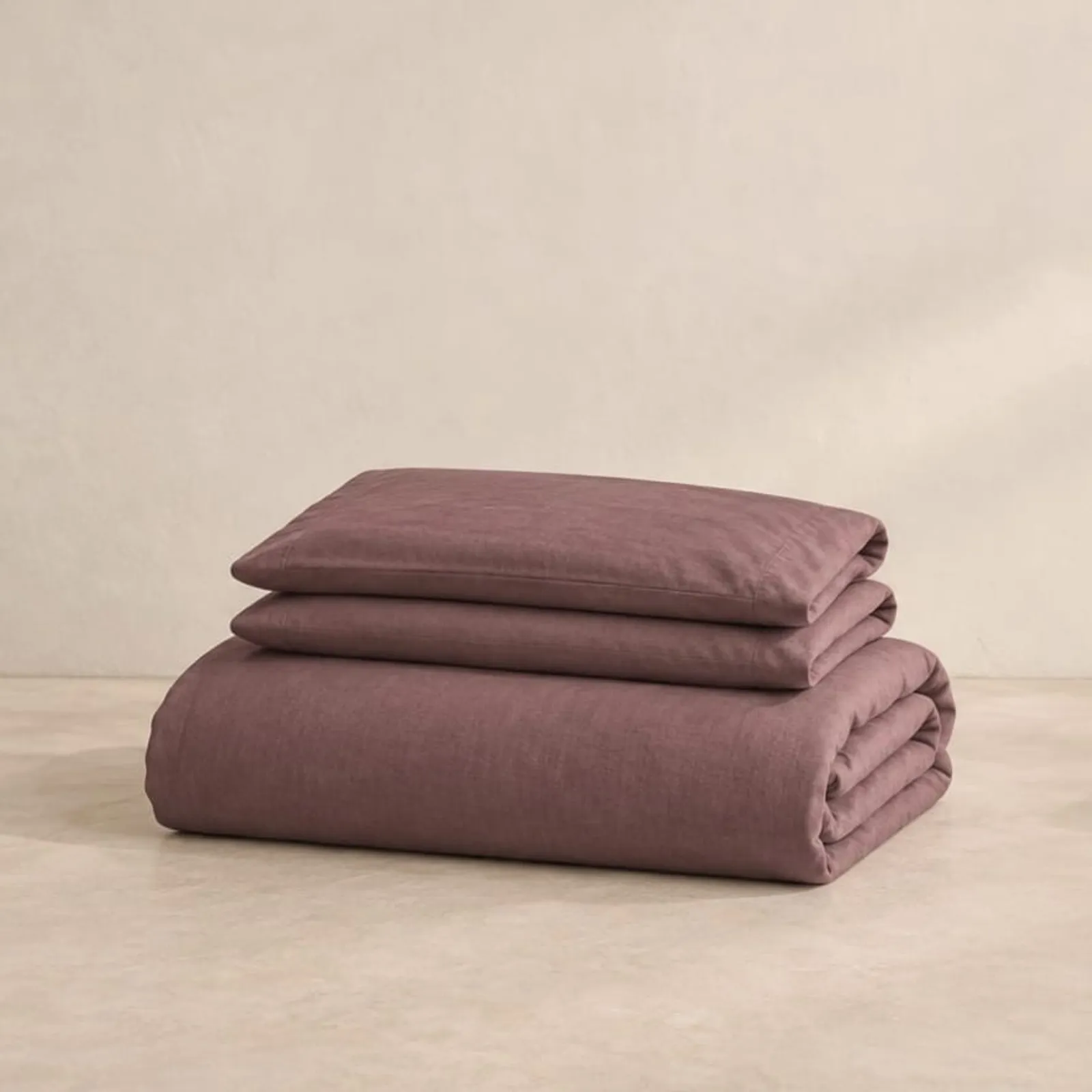 Parure de lit Hampa prune - image 1