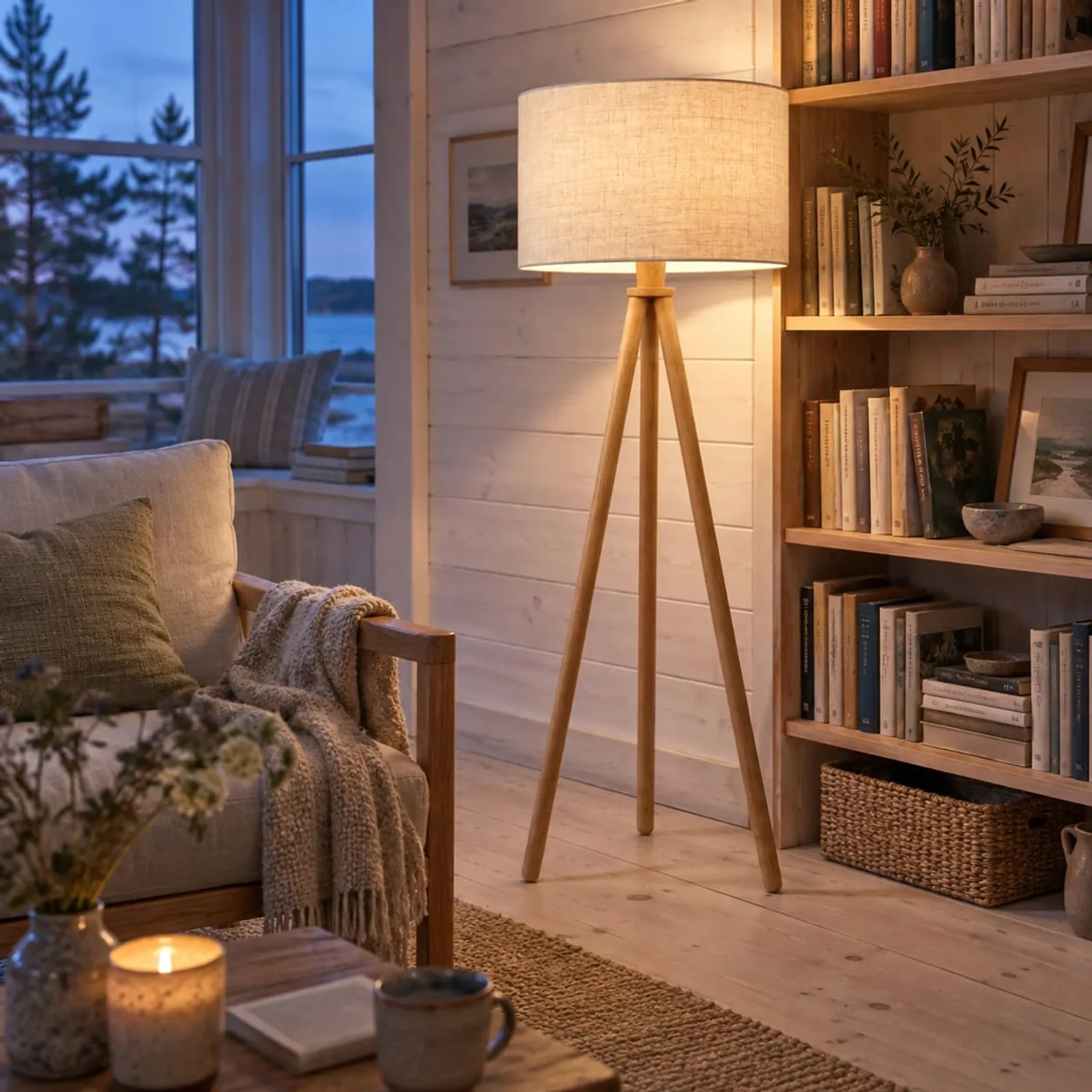 Lampadaire Korn en chêne - image 3