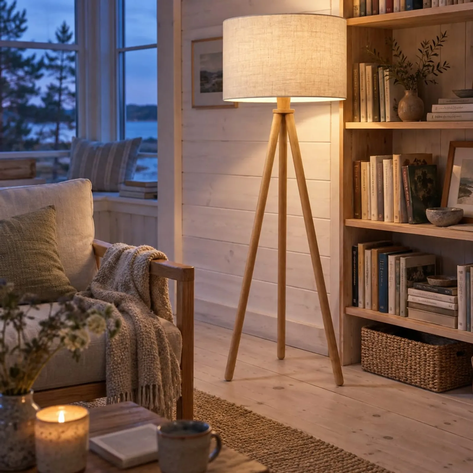 Lampadaire Korn naturel - image 3
