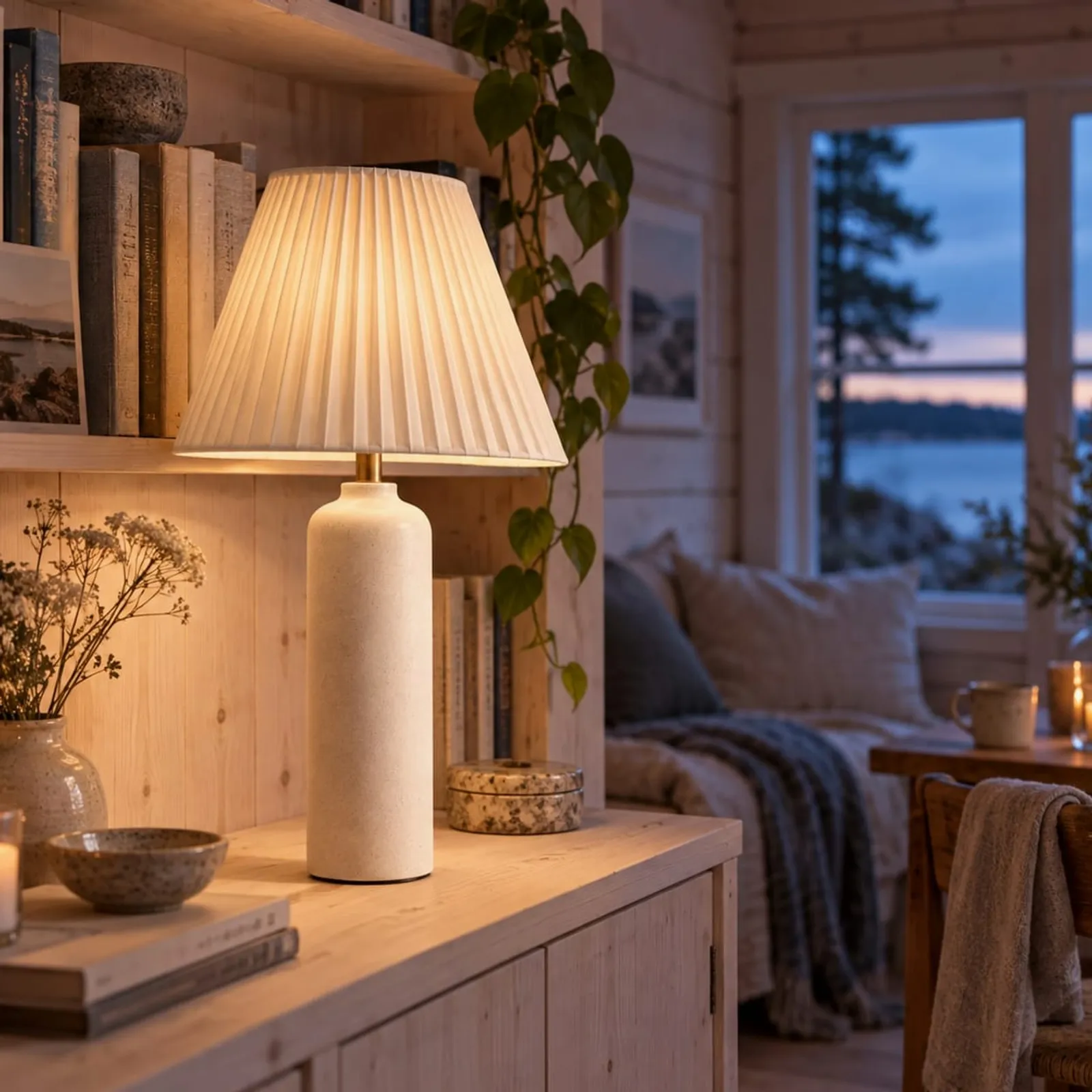 Lampe de table Havre blanc craie V - image 2