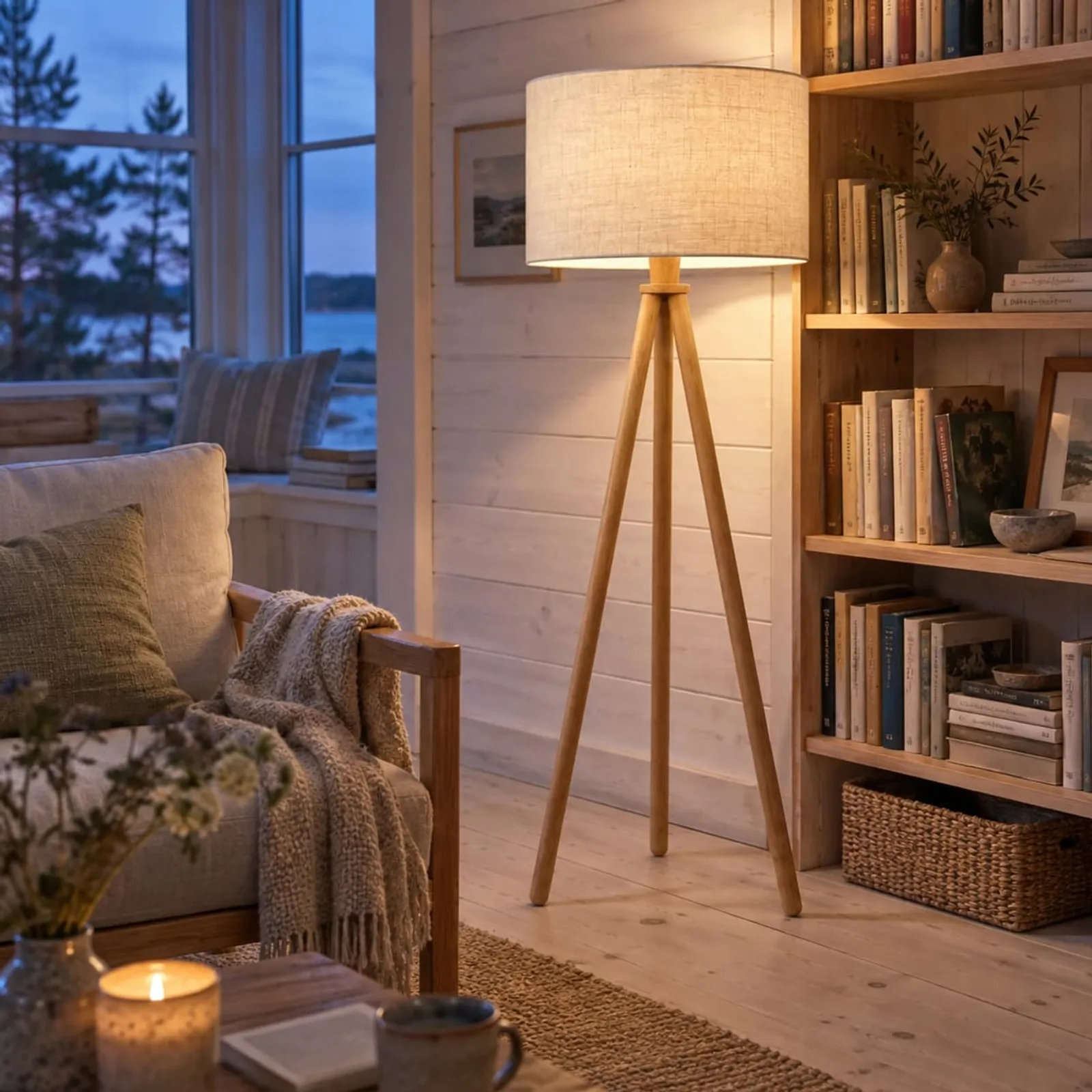 Lampadaire Ås naturel V - image 3