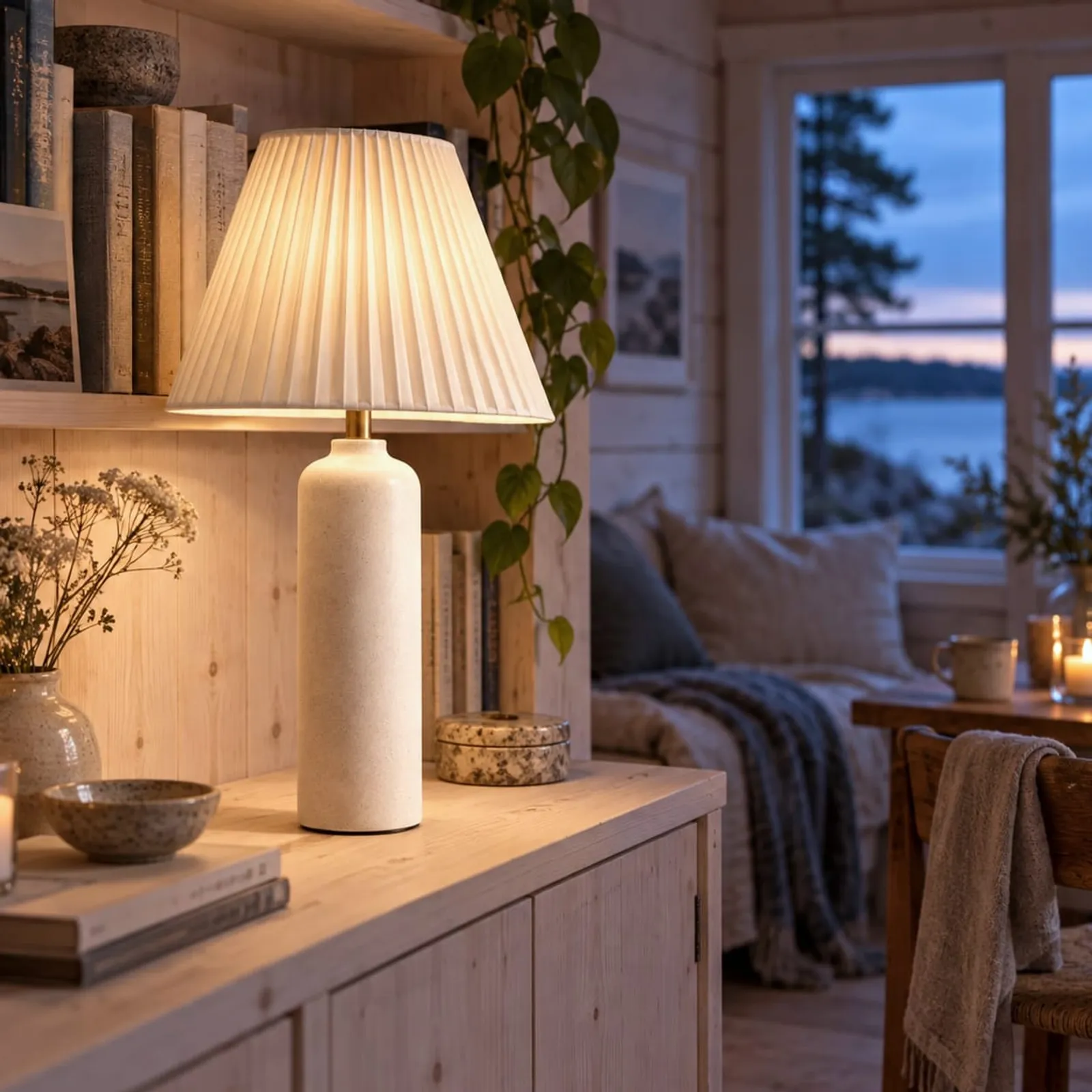 Lampe de table Råg blanc craie III - image 2